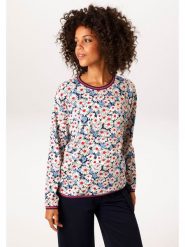 Aniston Bluza w kolorze kremowo-błękitnym rozmiar: 38. Brązowe bluzy Aniston, bez wzorów, bez kaptura. Za 173.99 zł.