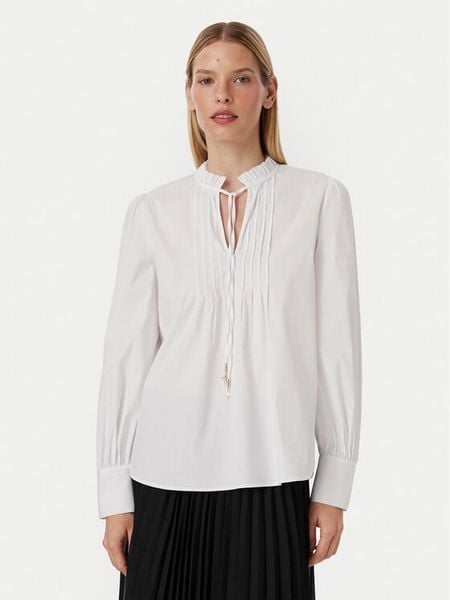 JOOP! Bluzka 263B32Belmira2 30104282 Biały Regular Fit. Białe bluzki Joop!, bez wzorów, z bawełny, bez kołnierzyka, bez ramiączek. Za 679.99 zł.