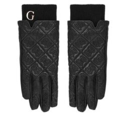 Rękawiczki Damskie Guess. Czarne rękawiczki Guess, z aplikacjami. Za 239.99 zł.
