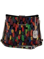 Anna Morellini Skórzana torebka "Olivia" w kolorze czarnym ze wzorem - 23 x 18 x 9 cm rozmiar: onesize. Czarne torby na ramię Anna Morellini, bez wzorów, z materiału, na ramię, bez dodatków. Za 260.99 zł.