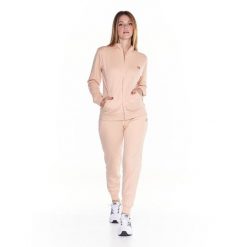 Bluza miękka z zamek błyskawiczny na co dzień. Brązowe bluzy LEONE 1947 APPAREL, s, bez wzorów, z dresówki, bez kaptura. W wyprzedaży za 246.29 zł.