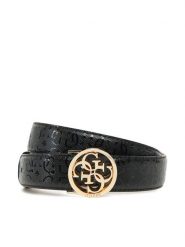 Guess Pasek Damski BW9225 P5230 Czarny. Czarne paski Guess, z aplikacjami, ze skóry. Za 179.99 zł.