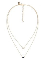 U.S. Polo Assn. Pozłacany naszyjnik z kamieniami ozdobnymi - dł. 37 cm rozmiar: onesize. Niebieskie naszyjniki U.S. Polo Assn., metalowe. Za 69.99 zł.