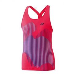 Koszulka sportowa damska Yonex Us Open 2024. Czerwone koszulki sportowe YONEX, bez wzorów, z poliesteru, bez ramiączek. Za 394.00 zł.
