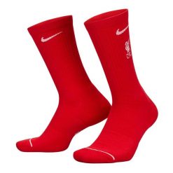 Skarpety Unisex Dla Dorosłych Liverpool FC (zestaw 3 Sztuk). Białe skarpety Nike, bez wzorów. Za 152.99 zł.