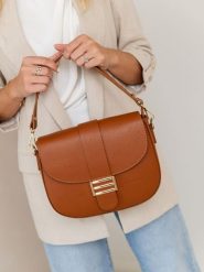 Lia Biassoni Skórzana torebka "Sangro" w kolorze jasnobrązowym - 27 x 22 x 7 cm rozmiar: onesize. Brązowe torby na ramię Lia Biassoni, bez wzorów, z materiału, na ramię, bez dodatków. Za 295.99 zł.