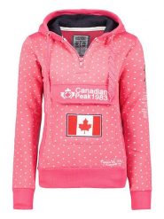 Canadian Peak Bluza "Gyrelle" w kolorze różowym rozmiar: S. Różowe bluzy Canadian Peak, s, z aplikacjami, z bawełny, z kapturem. Za 92.42 zł.