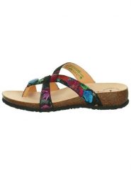 Think! Skórzane japonki "Julia" w kolorze czarnym ze wzorem rozmiar: 41. Czarne klapki Think!, bez wzorów, z otwartym noskiem, bez obcasa. Za 104.14 zł.