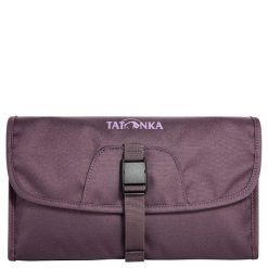 Kosmetyczka Tatonka Small Travelcare - midnight plum. Brązowe kufry i kosmetyczki Tatonka, bez wzorów, z materiału, duże, bez dodatków. Za 137.49 zł.
