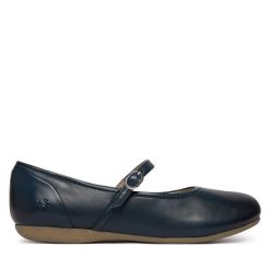 Baleriny Josef Seibel. Niebieskie baleriny Josef Seibel, bez wzorów, bez obcasa. Za 389.99 zł.