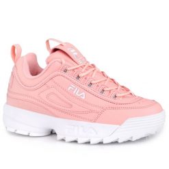 Buty sportowe damskie Fila DISRUPTOR LOW WMN. Brązowe obuwie sportowe Fila, z materiału, bez zapięcia, trekkingowe. W wyprzedaży za 209.00 zł.