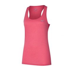 Koszulka do biegania damska Mizuno Impulse Core Tank. Czerwone bluzki Mizuno, bez wzorów, sportowe, bez kołnierzyka, bez ramiączek. Za 73.99 zł.
