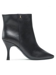 Patrizia Pepe Botki 8Y0029/L011-K103 Czarny. Czarne botki Patrizia Pepe, bez wzorów, ze skóry, bez obcasa, na szpilce, bez zapięcia. Za 2,639.00 zł.