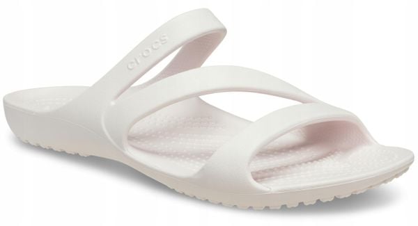 Klapki Dla Dorosłych Crocs Kadee II. Niebieskie klapki Crocs, bez wzorów, z materiału, bez obcasa. Za 119.99 zł.
