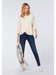 Detto Fatto Koszulka w kolorze kremowym rozmiar: 42. Brązowe bluzki Detto Fatto, bez wzorów, z wiskozy, bez kołnierzyka, bez ramiączek. Za 82.99 zł.