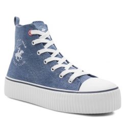 Trampki Beverly Hills Polo Club. Niebieskie trampki Beverly Hills Polo Club, bez wzorów, bez zapięcia. Za 149.99 zł.
