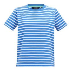 Damska Koszulka W Paski Bayletta. Białe bluzki Regatta, bez wzorów, sportowe, bez kołnierzyka, bez ramiączek. Za 72.99 zł.