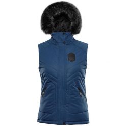 Stylowa Kamizelka Damska Alpine Pro Jarvisa 3 XL - Ciepła i Funkcjonalna. Zielone kurtki sportowe Alpine Pro, na jesień, xl, bez wzorów, bez kaptura, rowerowe. Za 318.99 zł.