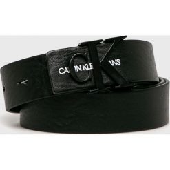 Calvin Klein Jeans - Pasek skórzany. Czarne paski Calvin Klein Jeans, bez wzorów, z jeansu. W wyprzedaży za 169.90 zł.