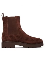 LAUREN RALPH LAUREN Sztyblety Allyson Suede Bootie 802974477004 Brązowy. Brązowe botki Lauren Ralph Lauren, bez wzorów, ze skóry, bez obcasa, na płaskiej podeszwie, bez zapięcia. Za 879.99 zł.