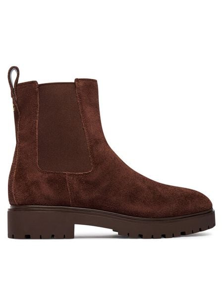 LAUREN RALPH LAUREN Sztyblety Allyson Suede Bootie 802974477004 Brązowy. Brązowe botki Lauren Ralph Lauren, bez wzorów, ze skóry, bez obcasa, na płaskiej podeszwie, bez zapięcia. Za 879.99 zł.