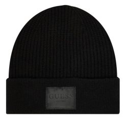 Czapka Guess. Czarne czapki Guess, z aplikacjami. Za 159.99 zł.