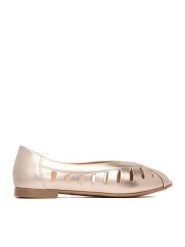 Lasocki Baleriny CEO-RST-ERICA-66 Złoty. Żółte baleriny Lasocki, bez wzorów, ze skóry, bez obcasa. Za 159.99 zł.