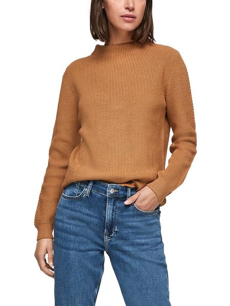 S.OLIVER RED LABEL Sweter w kolorze jasnobrązowym rozmiar: 38. Brązowe swetry s.Oliver RED LABEL, s, bez wzorów, bez ramiączek. Za 56.53 zł.