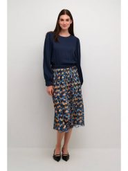 CULTURE Sukienka "Carly" w kolorze granatowo-pomarańczowym rozmiar: XL. Niebieskie sukienki Culture, xl, bez wzorów, z wiskozy, bez kołnierzyka, bez ramiączek, midi. Za 184.46 zł.