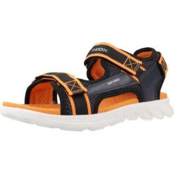 Sandały Geox J Sandal Airadyum B. Czarne sandały Geox, bez wzorów, z syntetyku, sportowe, bez obcasa, bez zapięcia. Za 171.99 zł.
