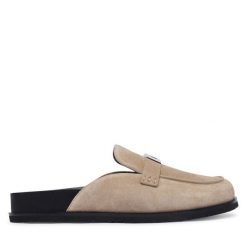 Klapki Tory Burch. Brązowe klapki Tory Burch, bez wzorów, bez obcasa. Za 1,659.00 zł.