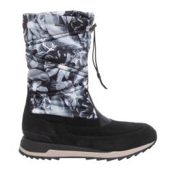 Śniegowce Geox D Aneko Abxc Back + zamsz Czarne. Czarne trapery i śniegowce Geox, z gumy. Za 413.99 zł.
