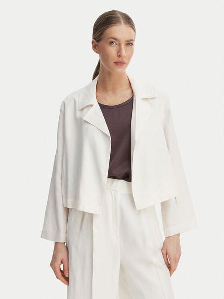 Marella Koszula Palchi 2613041015 Écru Regular Fit. Białe koszule Marella, bez wzorów, ze lnu, bez kołnierzyka, bez ramiączek. Za 755.99 zł.