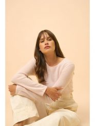 Just Cashmere Kaszmirowy sweter "Vivian" w kolorze jasnoróżowym rozmiar: XL. Różowe swetry Just Cashmere, xl, bez wzorów, z kaszmiru, bez ramiączek. Za 272.31 zł.