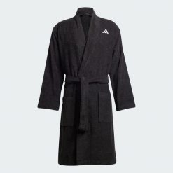 Szlafrok. Czarne szlafroki Adidas, xs, bez wzorów, bez ramiączek, bez kaptura. Za 329.00 zł.