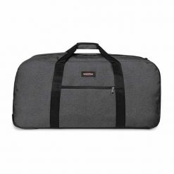 Torba podróżna Eastpak Warehouse +. Czarne torby na ramię Eastpak, z aplikacjami, z gumy, na ramię, duże, bez dodatków. Za 575.50 zł.
