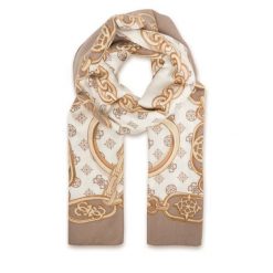 Szal Guess. Brązowe szaliki Guess, z aplikacjami. Za 199.99 zł.