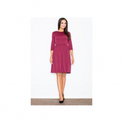 Sukienka117 Bordo. Czerwone sukienki Figl, s, bez wzorów, klasyczne, bez kołnierzyka, bez ramiączek. Za 129.00 zł.