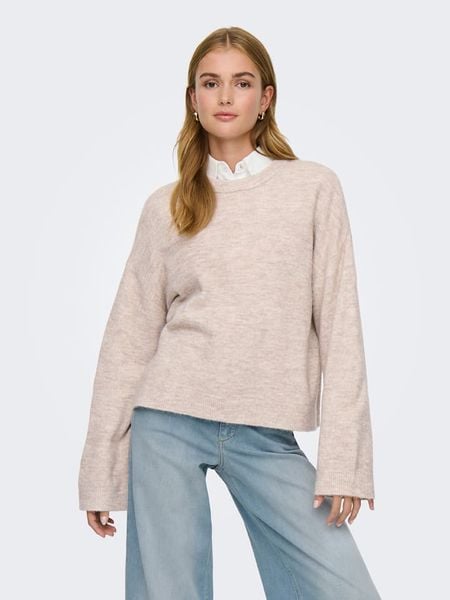ONLY Sweter "Simoni" w kolorze szarobrązowym rozmiar: M. Brązowe swetry Only, m, bez wzorów, bez ramiączek. Za 87.81 zł.