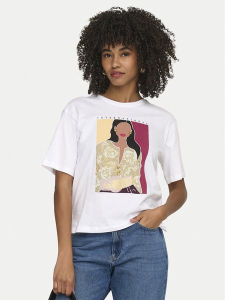 ONLY T-Shirt Susan 15372179 Biały Regular Fit. Białe t-shirty Only, m, bez wzorów, z bawełny, bez kołnierzyka, bez ramiączek. Za 65.99 zł.
