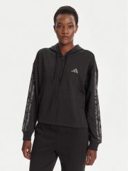 Adidas Bluza Animal Print 3-Stripes JM1862 Czarny Loose Fit. Czarne bluzy Adidas, m, bez wzorów, z bawełny, bez kaptura. Za 279.99 zł.