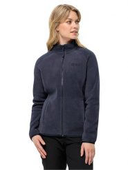 Jack Wolfskin Kurtka polarowa "Moonrise" w kolorze granatowym rozmiar: M. Niebieskie swetry Jack Wolfskin, m, bez wzorów, z materiału, bez ramiączek. Za 184.46 zł.