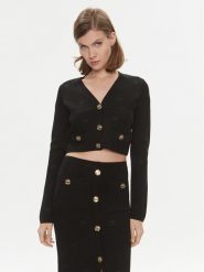 Pinko Kardigan Dinaro 101887 A16F Czarny Regular Fit. Czarne kardigany Pinko, m, bez wzorów, z wiskozy. Za 484.99 zł.