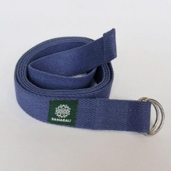 Pasek do jogi z bawełny organicznej Samarali. Niebieskie paski SAMARALI, bez wzorów, z bawełny, sportowe. Za 99.00 zł.