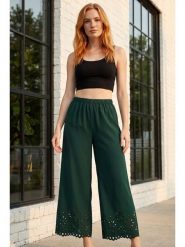 SOULSHAE Spodnie w kolorze zielonym rozmiar: L/XL. Zielone spodnie materiałowe SOULSHAE, l, bez wzorów, z materiału, z podwyższonym stanem. Za 139.95 zł.