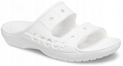 Klapki Dla Dorosłych Crocs Baya Sandal. Brązowe klapki Crocs, bez wzorów, z materiału, bez obcasa. Za 119.99 zł.