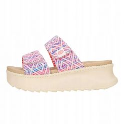 HeyDude Damskie Klapki Delray Slide Surf Baja. Brązowe klapki Hey Dude, bez wzorów, z materiału, bez obcasa. Za 199.00 zł.