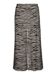 Vero Moda Spodnie w kolorze czarno-beżowym rozmiar: L. Czarne spodnie materiałowe Vero Moda, na imprezę, l, bez wzorów, z materiału, z podwyższonym stanem. Za 114.45 zł.