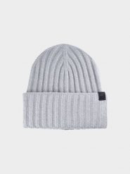 4F Czapka zimowa damska - szara M. Szare czapki 4f, bez wzorów, z elastanu. W wyprzedaży za 29.99 zł.