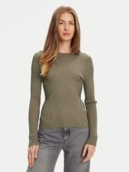Guess Sweter W5YR08 Z0040 Zielony Regular Fit. Zielone swetry Guess, xxl, z aplikacjami, z syntetyku, bez ramiączek. Za 399.99 zł.